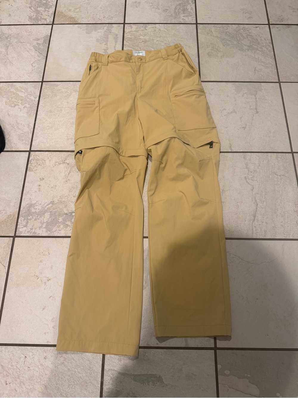 L.L. Bean Women's Convertible Cargo Pants in Tan